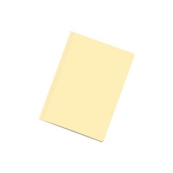 Dohe Confezione da 50 sottocartelle in cartone - Formato Folio - Slot per chiusura - Colore giallo chiaro