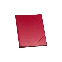 Dohe Carpeta Clasificadora 12 Departamentos - Formato Folio - Carton Plastificado - Cierre con Gomas - Color Rojo