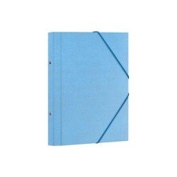 Cartellina classificatrice Dohe 12 dipartimenti - Formato Folio - Cartoncino laminato - Chiusura con elastici - Colore azzurro
