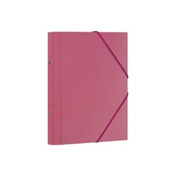 Cartellina classificatrice Dohe 12 dipartimenti - Formato Folio - Cartoncino laminato - Chiusura con elastici - Colore rosa