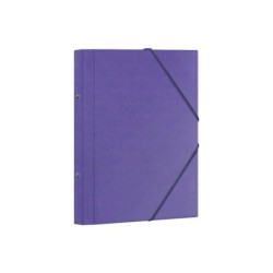 Dohe Carpeta Clasificadora 12 Departamentos - Formato Folio - Carton Plastificado - Cierre con Gomas - Color Morado
