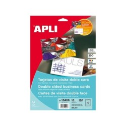 Apli Tarjetas de Visita Doble Cara Brillante 250g 10 Hojas