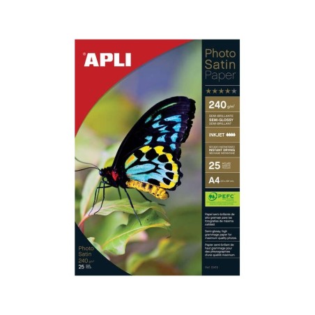 Apli Papel Fotografico Photosatin A4 240g 25 Hojas