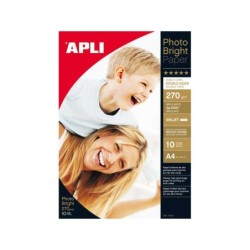 Apli Papel Fotografico Photobright Doble Cara A4 270g 10 Hojas