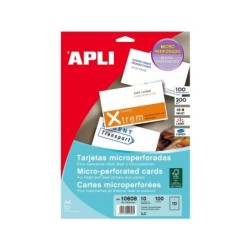 Apli Tarjetas de Visita Microperforadas Mate 200g 10 Hojas