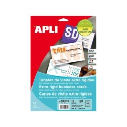 Apli Tarjetas de Visita Cantos Rectos Mate 250g 10 Hojas