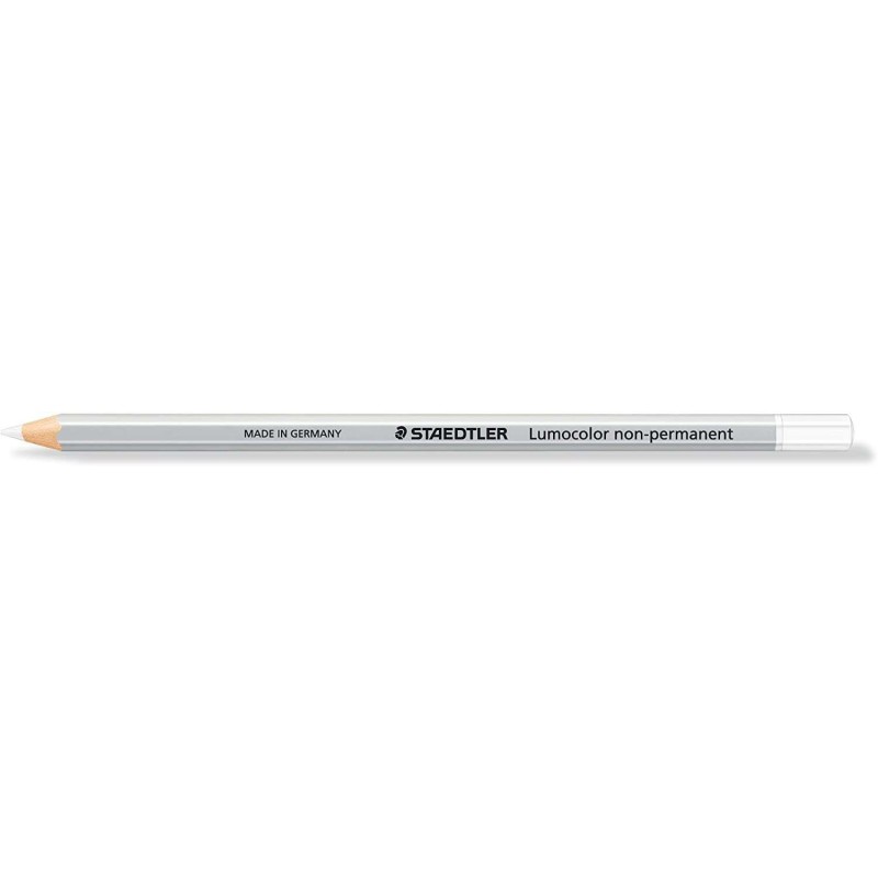 Staedtler Lumocolor 108 Lapiz de Color Hexagonal - Especial para Superfiices Lisas - Marcado Opaco - Color Blanco Staedtler Lumocolor 108 Lapiz de Color Hexagonal - Especial para Superfiices Lisas - Marcado Opaco - Color Blanco