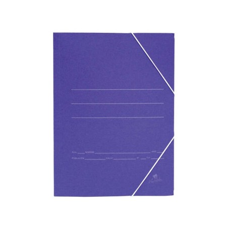 Mariola Carpeta de Carton Sencilla Folio 500gr/m2 - Medidas 34x25x1cm - Cierre con Goma Elastica - Color Azul mate