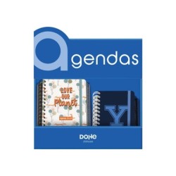 Dohe Expositor de 28 Agendas Escolares Espiral Premium - 18 Agendas A5 Semana Vista Surtidas y 10 Agendas A6 Dia Pagina Surtidas