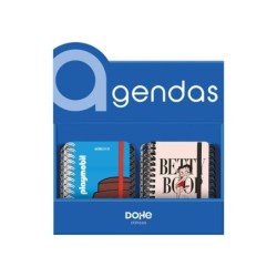 Dohe Expositor de 20 Agendas Escolares Espiral Premium A6 Dia Pagina Surtidas