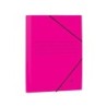 Mariola Carpeta de Carton Estucado con Solapas Folio 500gr/m2 - Medidas 34x25x1cm - Cierre con Goma Elastica - Color Fucsia
