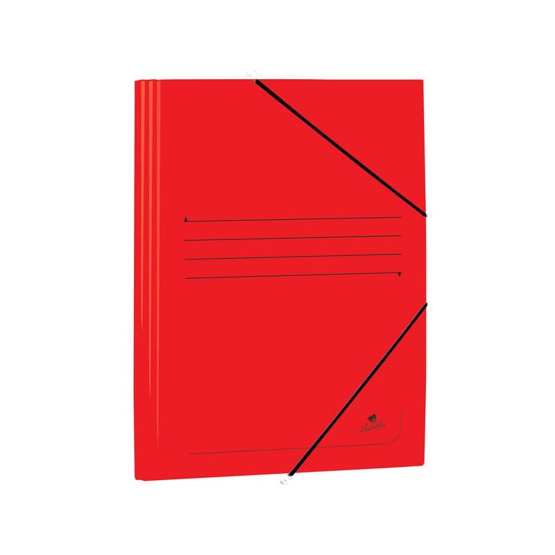 Mariola Carpeta de Carton Estucado con Solapas Folio 500gr/m2 - Medidas 34x25x1cm - Cierre con Goma Elastica - Color Rojo