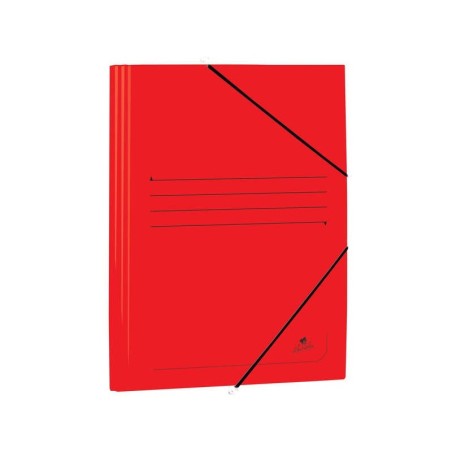Mariola Carpeta de Carton Estucado con Solapas Folio 500gr/m2 - Medidas 34x25x1cm - Cierre con Goma Elastica - Color Rojo