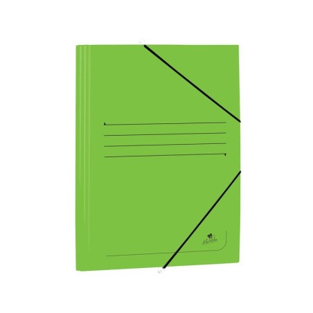 Mariola Carpeta de Carton Estucado con Solapas Folio 500gr/m2 - Medidas 34x25x1cm - Cierre con Goma Elastica - Color Verde