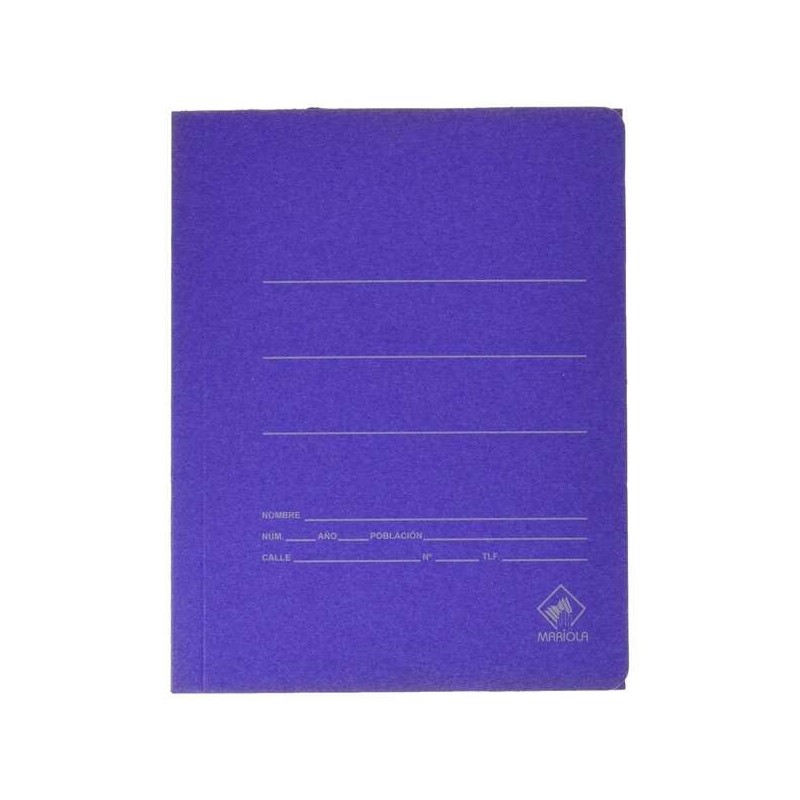 Mariola Carpeta de Carton con Bolsa Folio 500gr/m2 - Medidas 34x25x1cm - Cierre con Goma Elastica - Color Azul Mate Mariola Carpeta de Carton con Bolsa Folio 500gr/m2 - Medidas 34x25x1cm - Cierre con Goma Elastica - Color Azul Mate