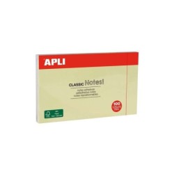 Blocco da 100 foglietti adesivi Apli Classic 125 x 75 mm - Giallo