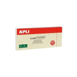 Apli Classic 3 Blocs de 100 Notas Adhesivas 40 x 50 mm - Color Amarillo