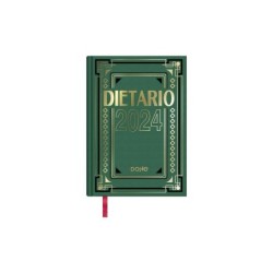 Dohe Dietario Anual Cuarto - Dia Pagina - Fabricado en Geltex con Carton Contracolado - Tamaño 15x21cm - Colores Surtidos