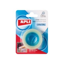 Nastro Adesivo Apli Crystal - 19mm x 33m - Trasparente e Resistente