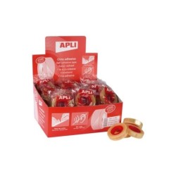 Apli Expositor de 55 Cintas Adhesivas Transparente 12 mm x 33 m