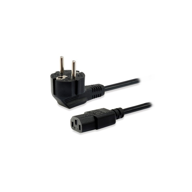 Equip Cable de Alimentacion C13 a Schuko Hembra/Macho 1.8m Negro Equip Cable de Alimentacion C13 a Schuko Hembra/Macho 1.8m Negro