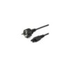 Equipaggia cavo di alimentazione C5 a Schuko femmina/maschio - Lunghezza 1,8 m - Colore nero