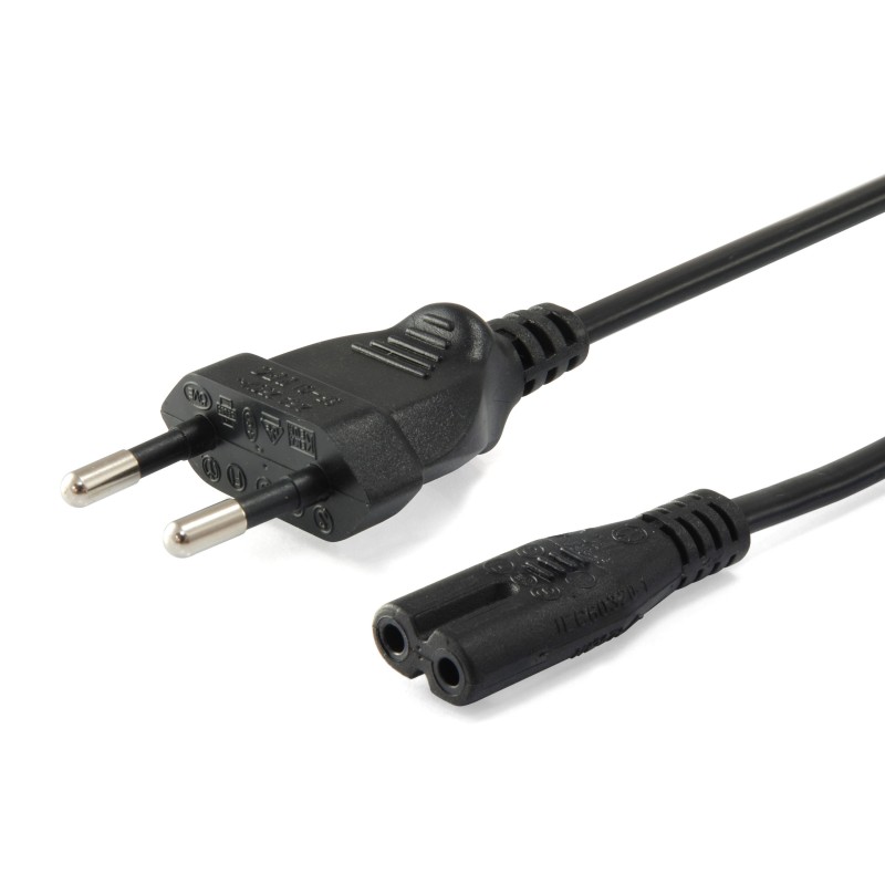 Dotare il cavo di alimentazione da C7 a Schuko CEE7 maschio/maschio 1,8 m Dotare il cavo di alimentazione da C7 a Schuko CEE7 maschio/maschio 1,8 m