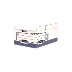 Contenitore Fellowes Bankers Box Maxi File - Coperchio Fisso - Assemblaggio Fastfold Automatico - Certificazione FSC in Cartone 