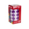 Apli Gomets Redondos Lila Ø 20mm - 59 Hojas Pretroqueladas - 1770 Gomets por Rollo - Ideal para Escuelas y Talleres Infantiles
