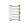 Esselte 713 Busta da 10 divisori in plastica - 10 compresse / 5 colori - Multiforo - Formato Folio