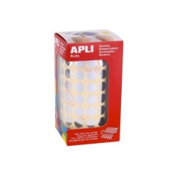 Apli Gomets Redondos Plata Metalizado - Ø 10.5mm - 5192 Unidades por Rollo - Desarrolla Habilidades y Capacidades en Niños