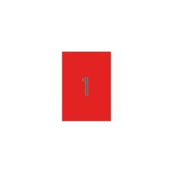 Etichette rosse fluorescenti permanenti Apli 210,0 x 297,0 mm 100 fogli
