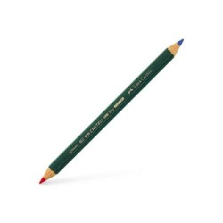 Faber-Castell Castell Color 873 Lapiz Grueso Bicolor Hexagonal - Ecologico - Resistente a la Rotura - Color Rojo/Azul