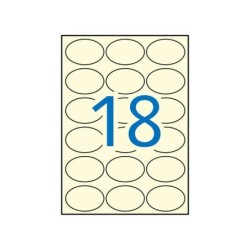 Apli Etiquetas Crema Permanentes 63.5 x 42.3mm 20 Hojas
