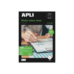 Apli Papel Fotografico Colour Laser A4 210g 100 Hojas
