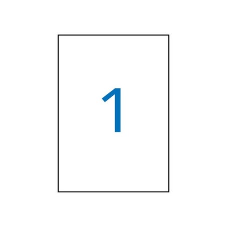 Etichette blu permanenti Apli 210,0 x 297,0 mm 100 fogli