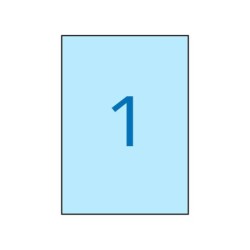 Etichette Apli permanente blu pastello 210,0 x 297,0 mm 20 fogli