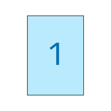 Etichette Apli permanente blu pastello 210,0 x 297,0 mm 20 fogli