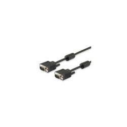 Equipaggia Cavo VGA 2 x HD 15 Maschio - Doppia Schermatura - Lunghezza 20 m. - Colore nero