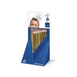 Staedtler Jumbo Noris 119 Expositor con 48 Lapices de Grafito Triangulares - Mina HB - Resistencia a la Rotura