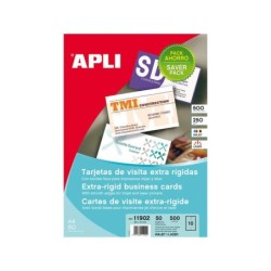 Apli Tarjetas de Visita Cantos Rectos Mate 250g 50 Hojas
