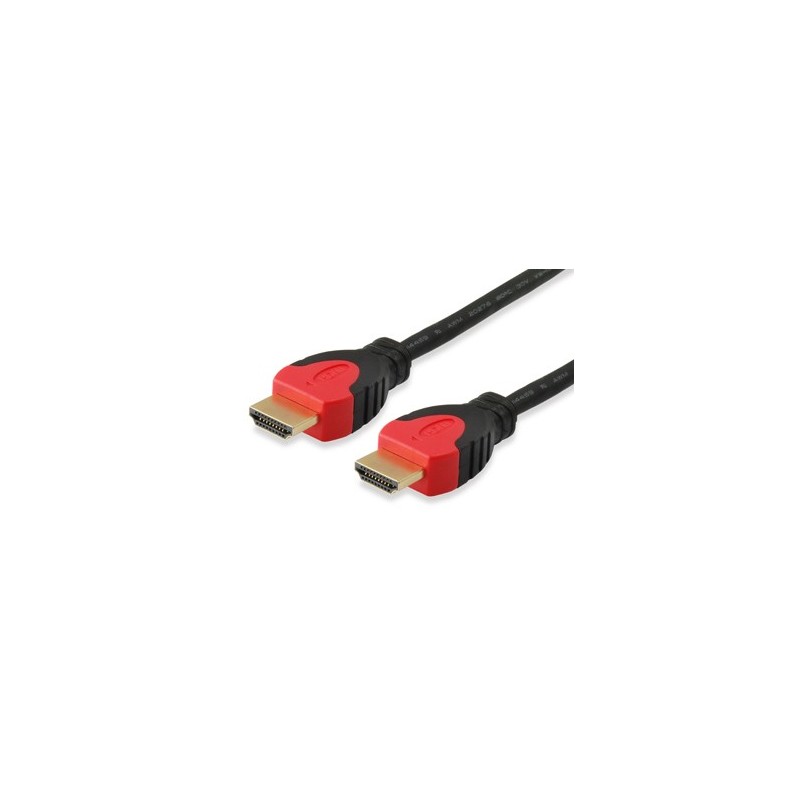 Equip Cable HDMI 2.0 Macho/Macho - Longitud 2 m. - Color Negro con Detalles en Rojo Equip Cable HDMI 2.0 Macho/Macho - Longitud 2 m. - Color Negro con Detalles en Rojo