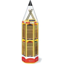 Staedtler Noris 120 Espositore da 576 matite di grafite - Mina resistente - Graduazioni assortite