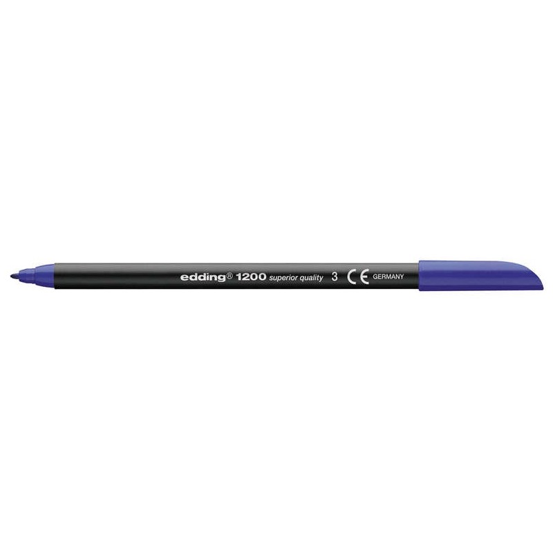 Pennarello Edding 1200 - Punta Tonda - Linea compresa tra 0,5 e 1 mm. - Inchiostro a base d'acqua - Colore blu 10pz 10pz Pennarello Edding 1200 - Punta Tonda - Linea compresa tra 0,5 e 1 mm. - Inchiostro a base d'acqua - Colore blu 10pz 10pz