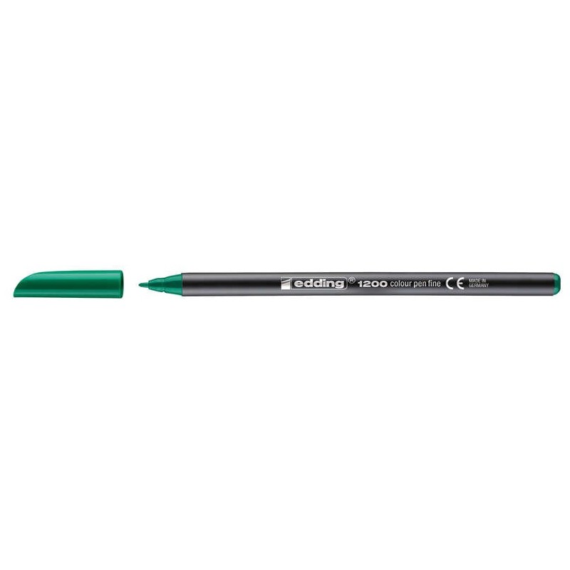 Edding 1200 Rotulador - Punta Redonda - Trazo entre 0.5 y 1 mm. - Tinta con Base de Agua - Color Verde Edding 1200 Rotulador - Punta Redonda - Trazo entre 0.5 y 1 mm. - Tinta con Base de Agua - Color Verde