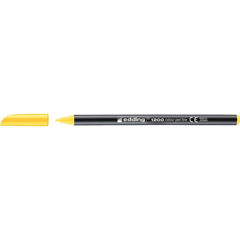 Edding 1200 Rotulador - Punta Redonda - Trazo 1mm - Tinta con Base de Agua - Color Amarillo Edding 1200 Rotulador - Punta Redonda - Trazo 1mm - Tinta con Base de Agua - Color Amarillo