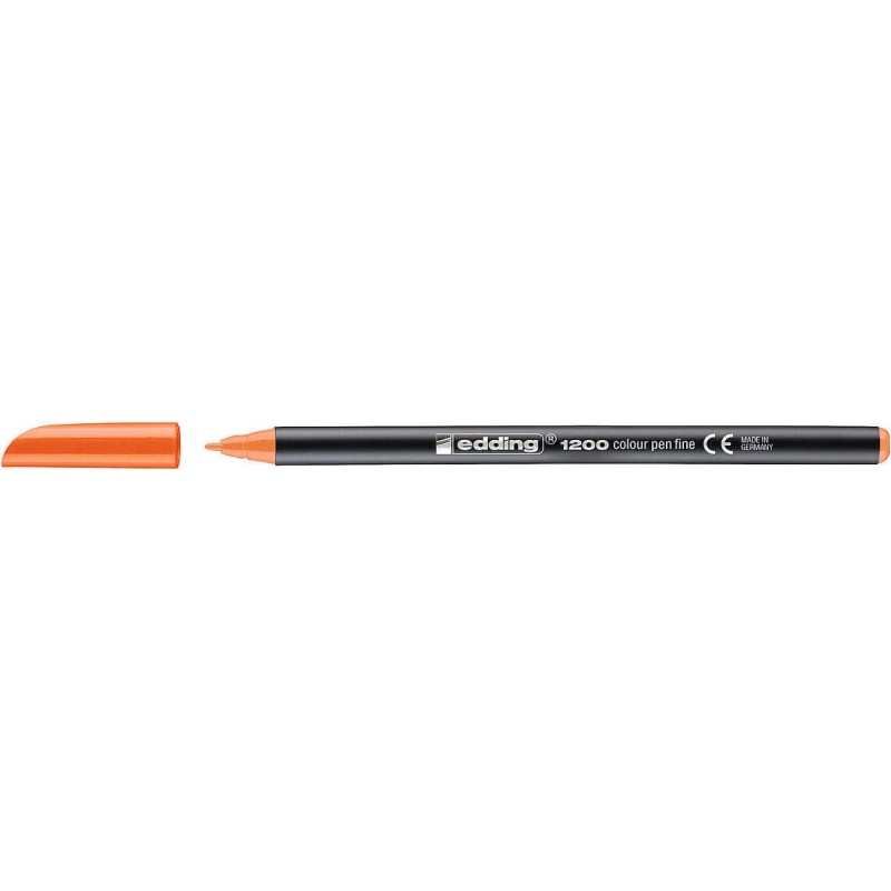 Edding 1200 Rotulador - Punta Redonda - Trazo 1mm - Tinta con Base de Agua - Color Naranja Edding 1200 Rotulador - Punta Redonda - Trazo 1mm - Tinta con Base de Agua - Color Naranja