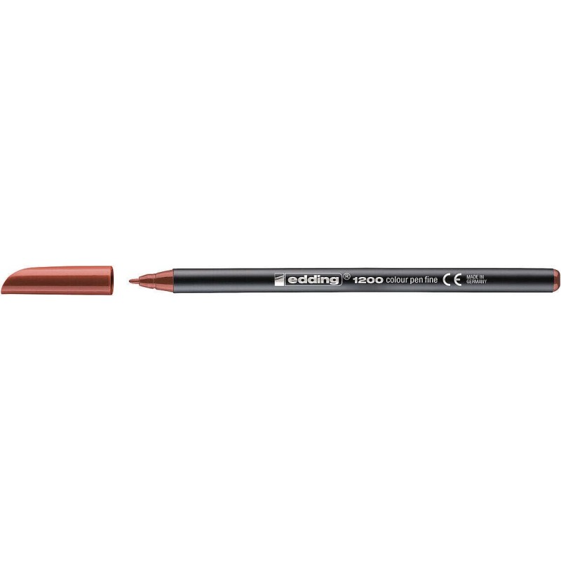 Edding 1200 Rotulador - Punta Redonda - Trazo 1mm - Tinta con Base de Agua - Color Marron Edding 1200 Rotulador - Punta Redonda - Trazo 1mm - Tinta con Base de Agua - Color Marron