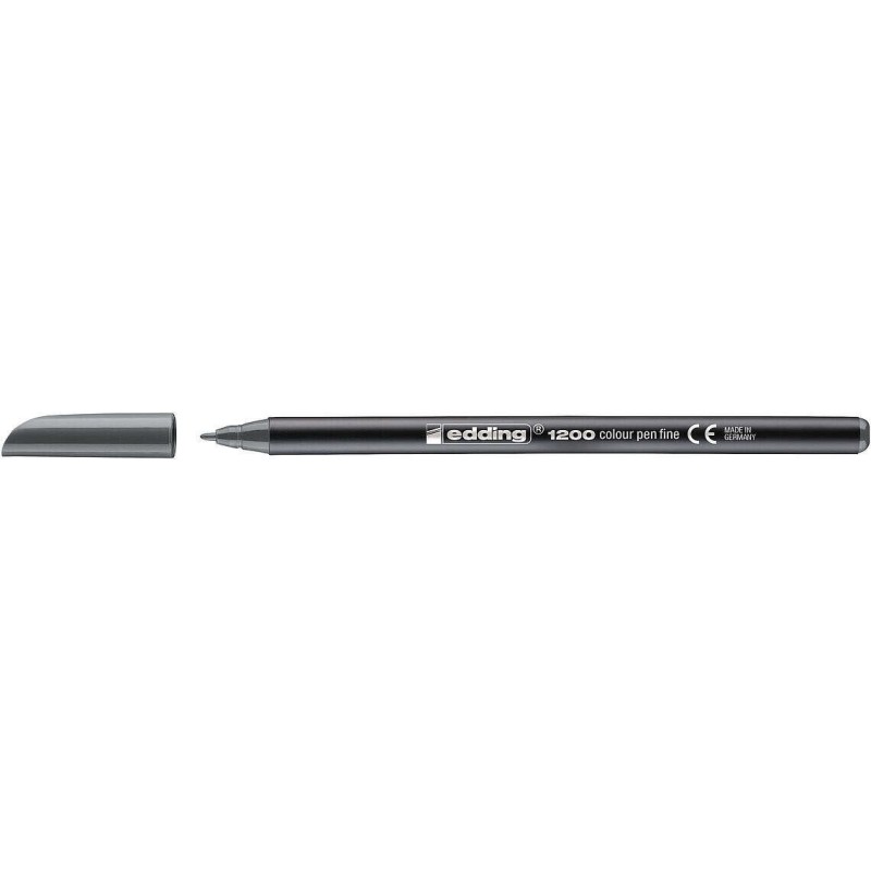 Pennarello Edding 1200 - Punta rotonda - Tratto 1 mm - Inchiostro a base acqua - Colore grigio 10pz 10pz Pennarello Edding 1200 - Punta rotonda - Tratto 1 mm - Inchiostro a base acqua - Colore grigio 10pz 10pz