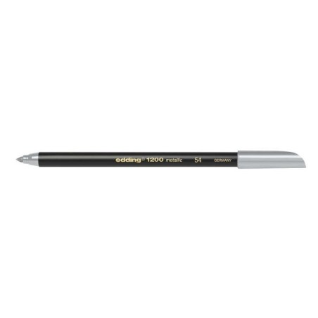 Pennarello Edding 1200 - Punta rotonda - Tratto 1 mm - Inchiostro a base d'acqua - Colore argento 10pz 10pz